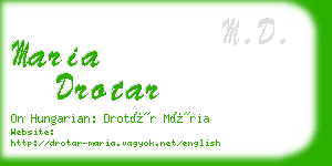 maria drotar business card